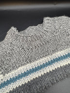 Handmade Gray & Blue Baby Sweater