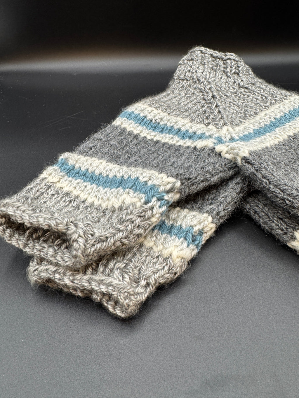 Handmade Gray & Blue Baby Sweater