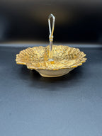 22K Weeping Gold Candy Dish 3 Section
