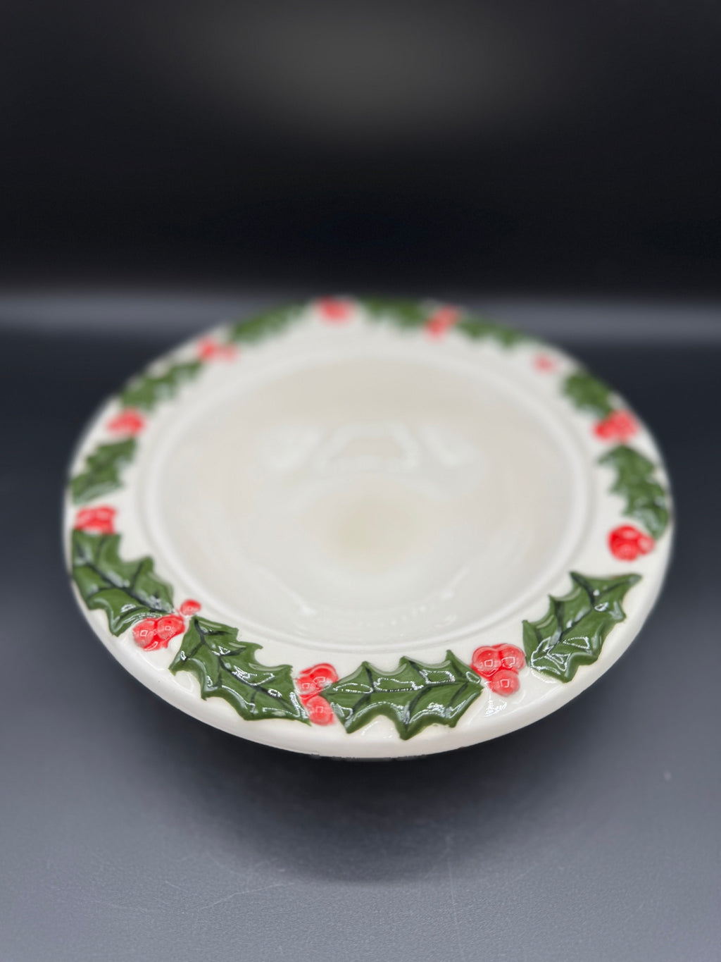 Ceramic Holly Bell & Bowl