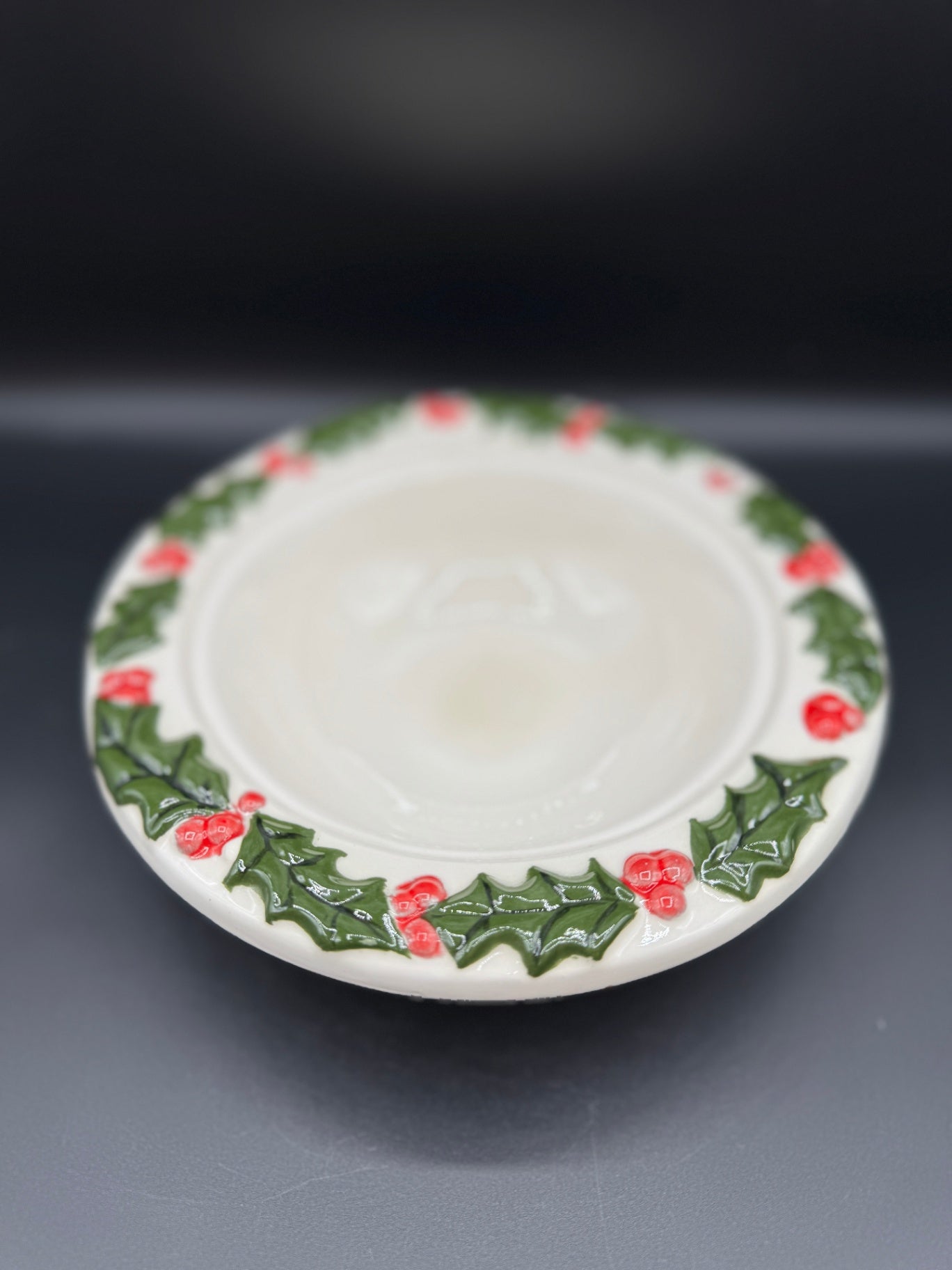 Ceramic Holly Bell & Bowl