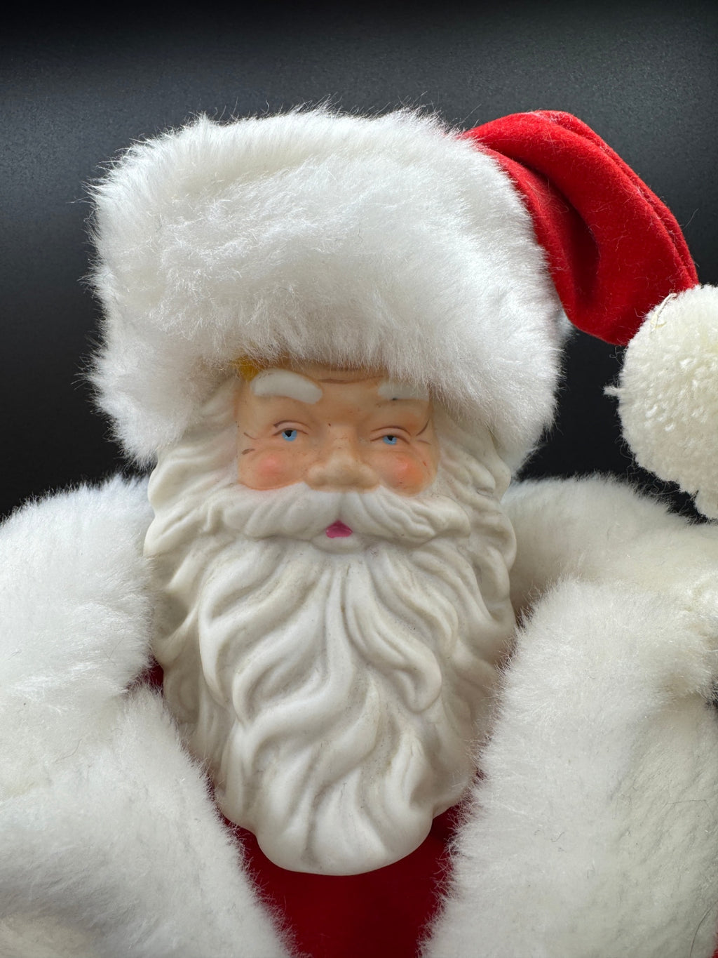 VTG Porcelain Soft Body Santa