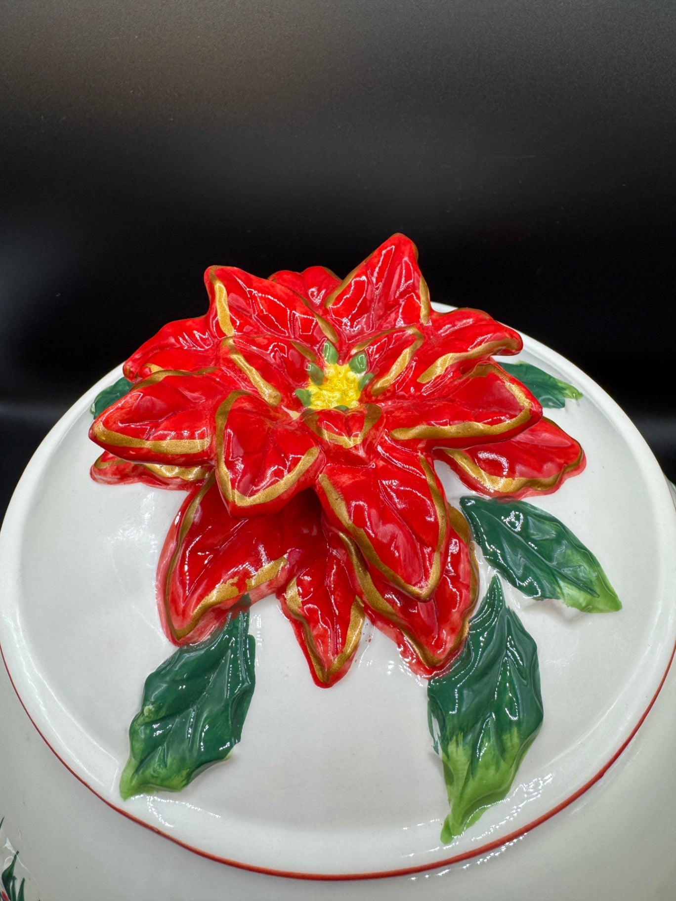 BICO Poinsettia Cookie Jar