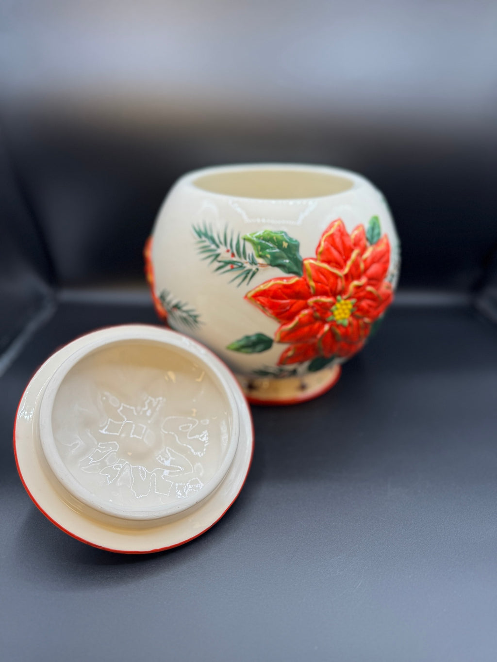 BICO Poinsettia Cookie Jar