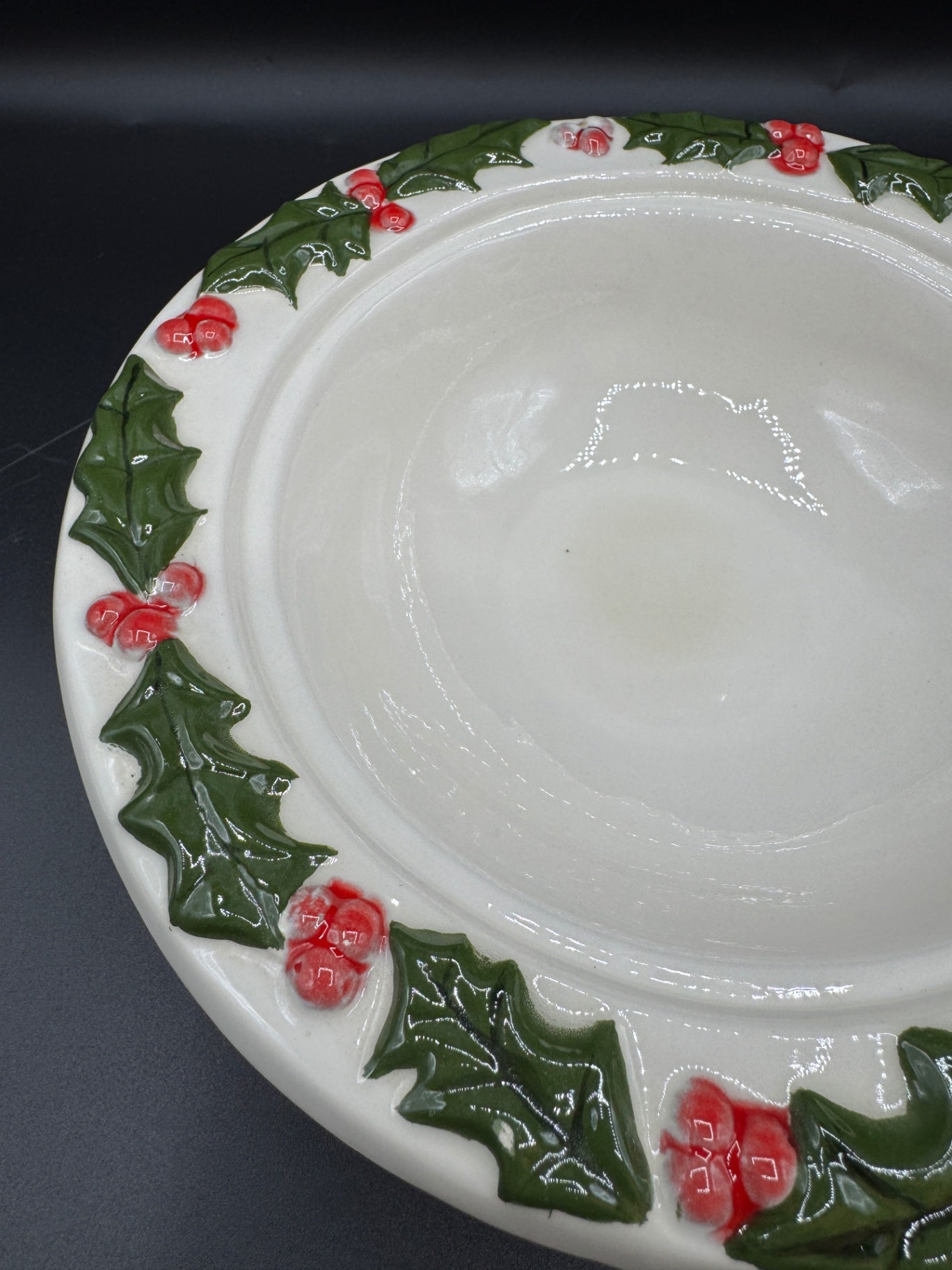 Ceramic Holly Bell & Bowl