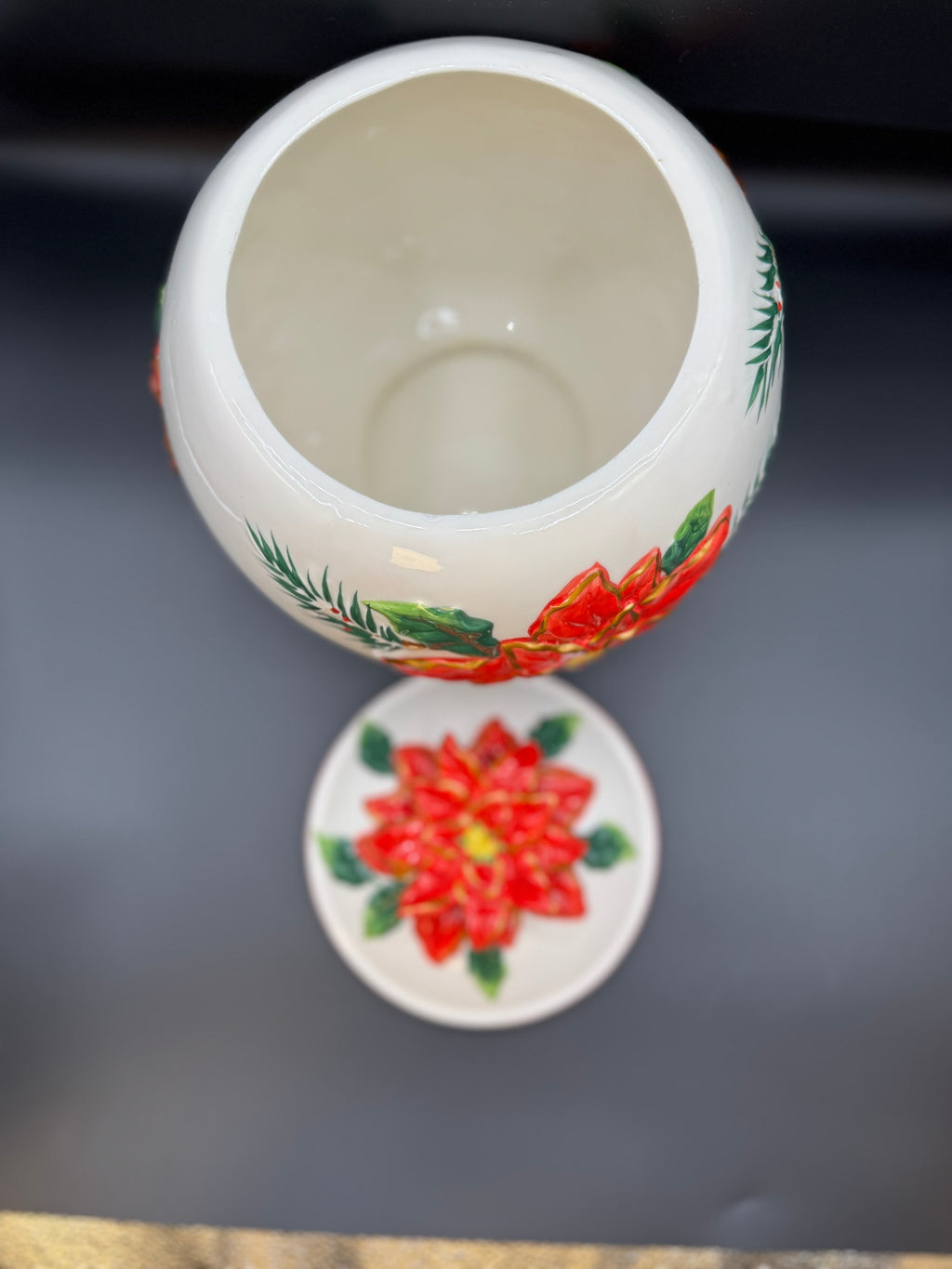 BICO Poinsettia Cookie Jar