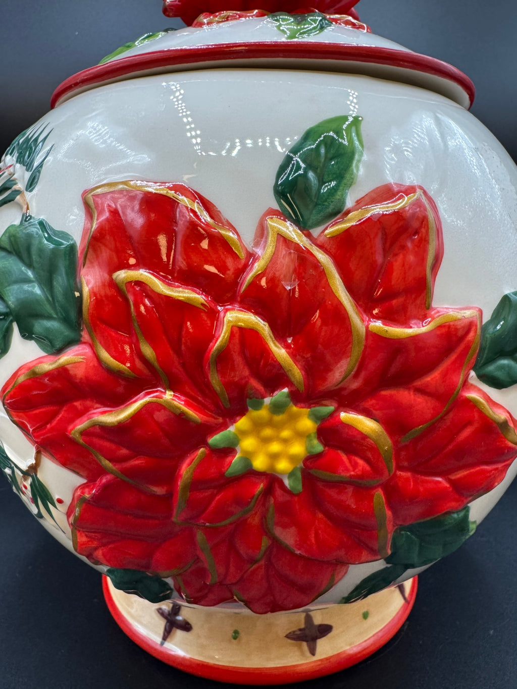 BICO Poinsettia Cookie Jar
