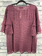 Lane Bryant Sheer Cheetah Print Blouse