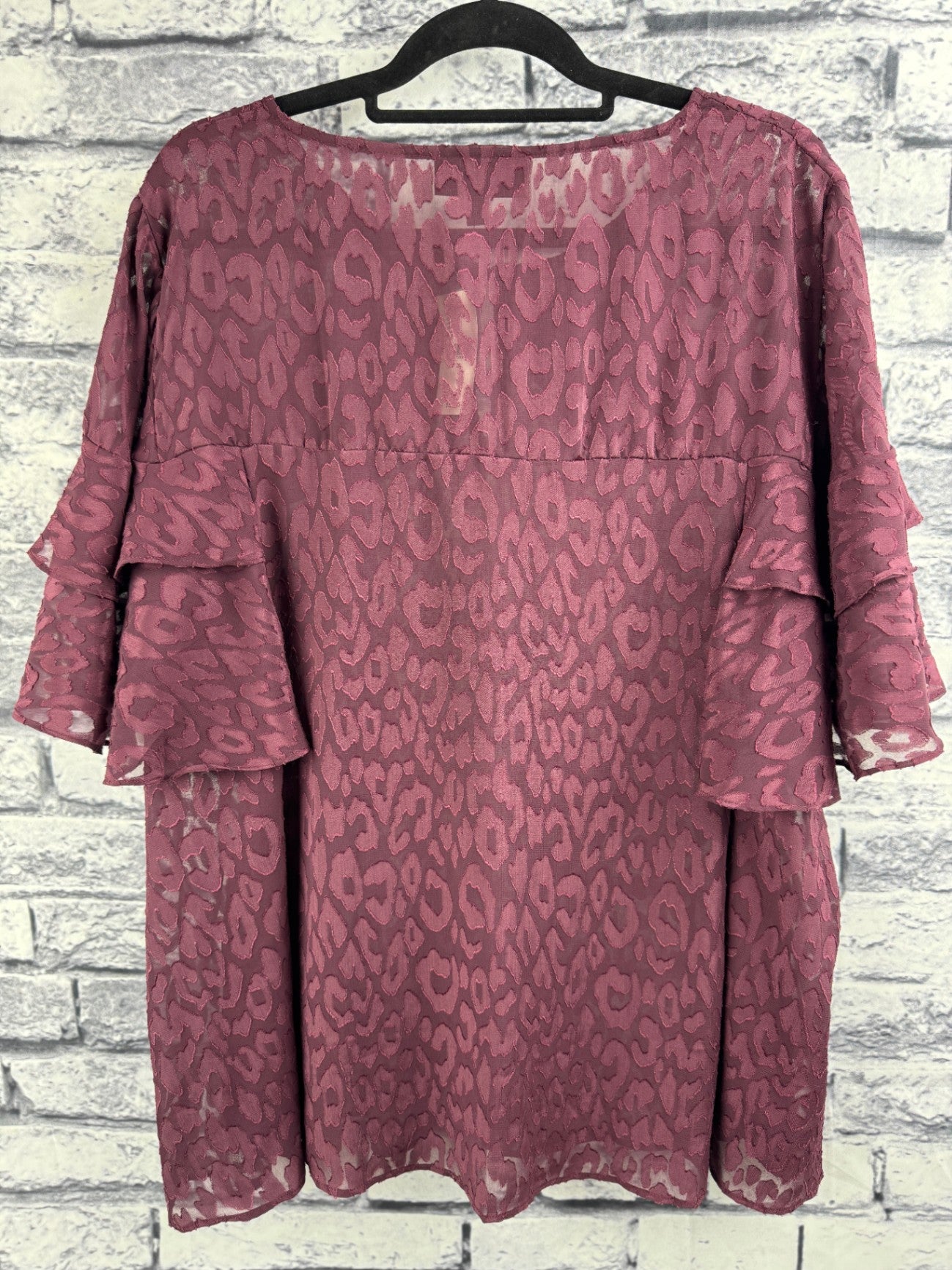Lane Bryant Sheer Cheetah Print Blouse