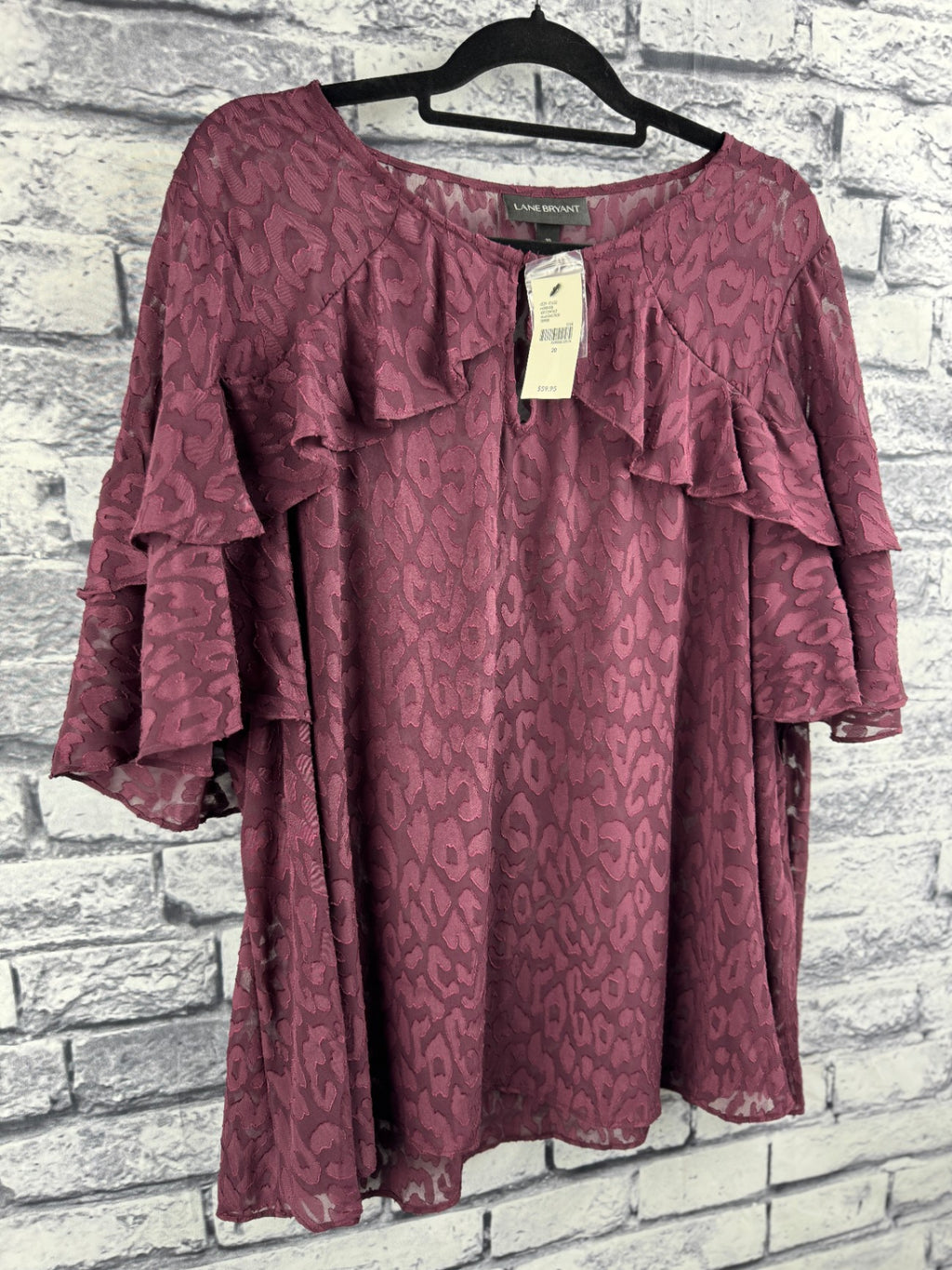 Lane Bryant Sheer Cheetah Print Blouse
