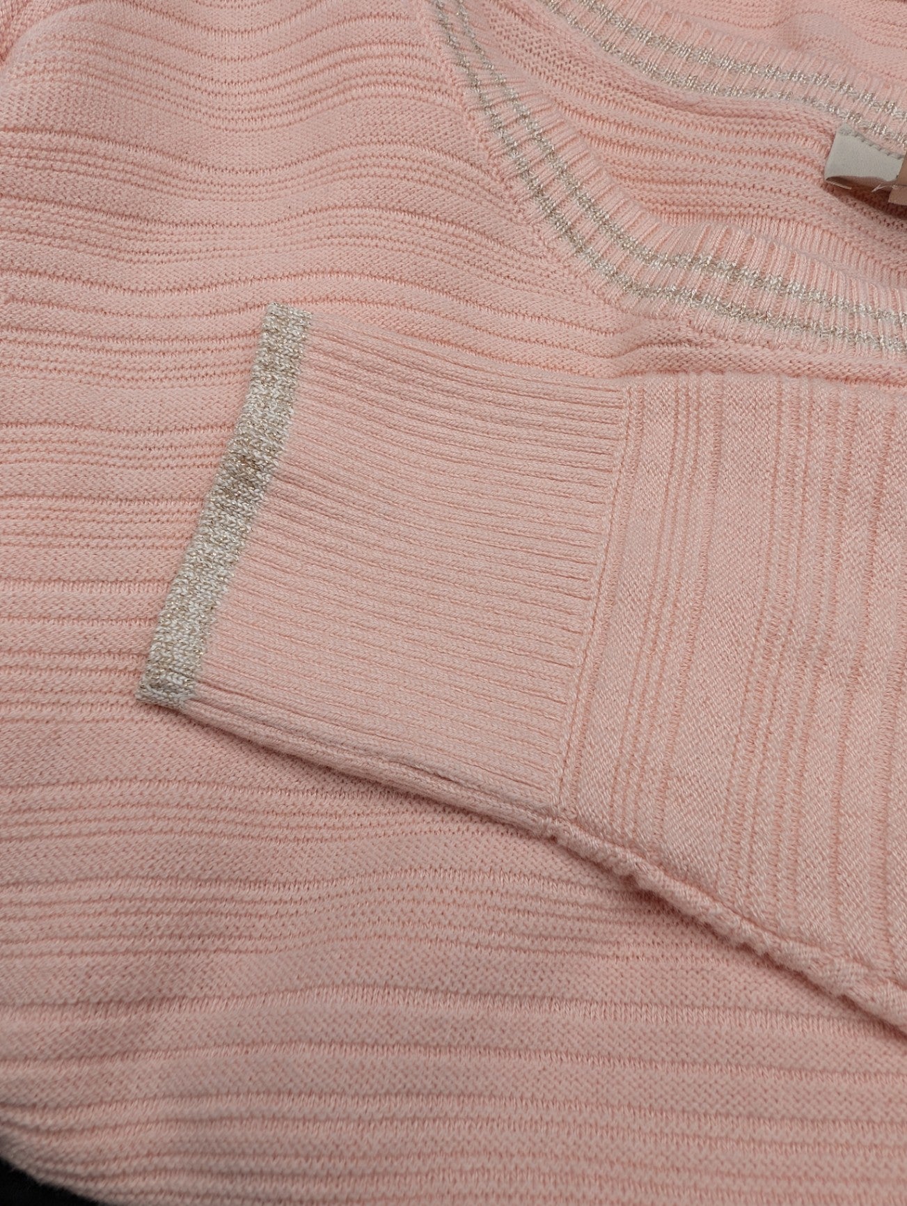 LOFT Peach Striped Sweater