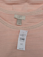 LOFT Peach Striped Sweater