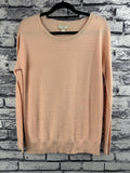 LOFT Peach Striped Sweater