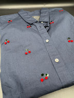 J. Crew Cherry Button Up Blouse