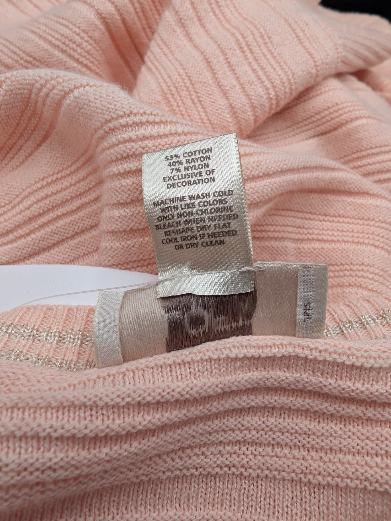 LOFT Peach Striped Sweater