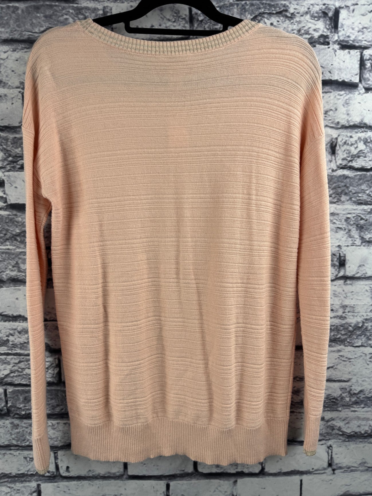 LOFT Peach Striped Sweater