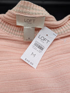 LOFT Peach Striped Sweater
