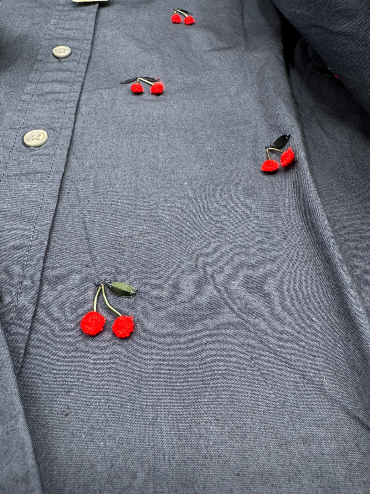 J. Crew Cherry Button Up Blouse