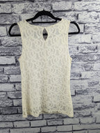 Banana Republic Ivory Lace Tank Top