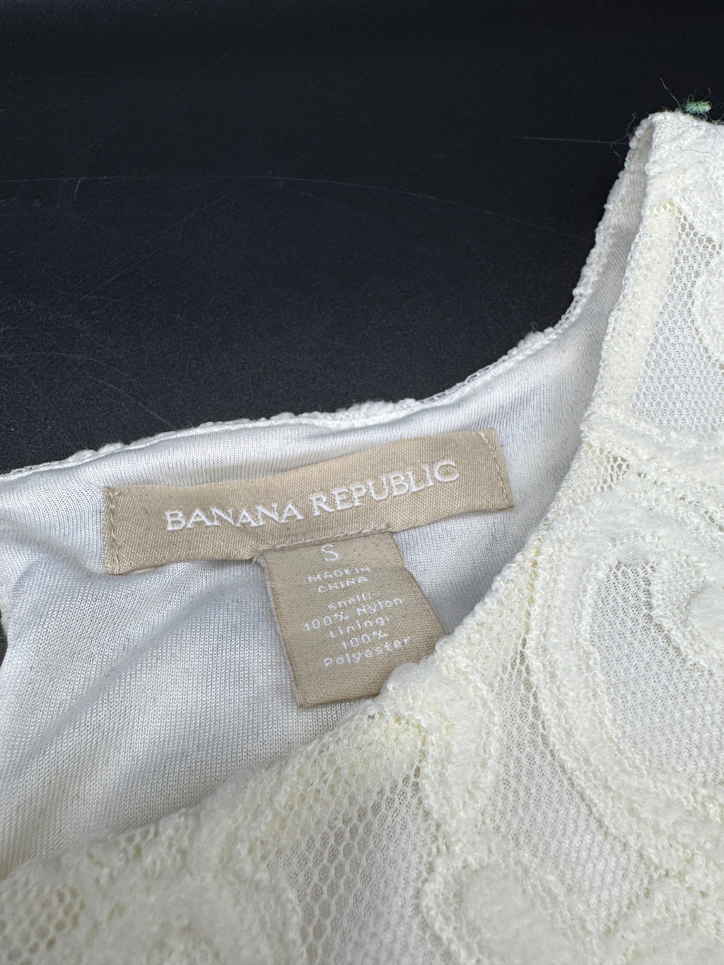 Banana Republic Ivory Lace Tank Top