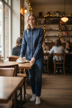 J. Crew Cherry Button Up Blouse