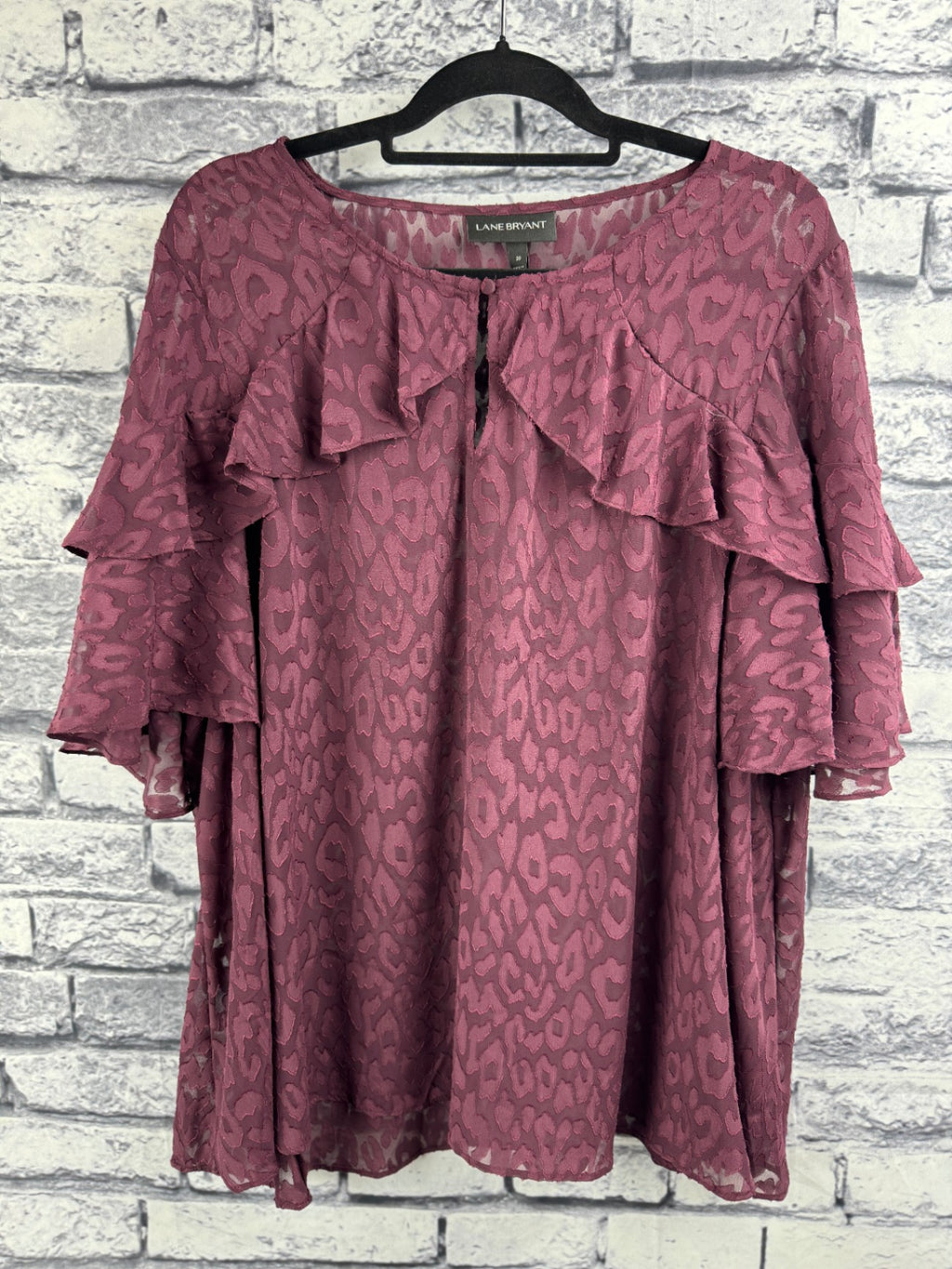 Lane Bryant Sheer Cheetah Print Blouse