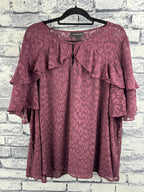 Lane Bryant Sheer Cheetah Print Blouse
