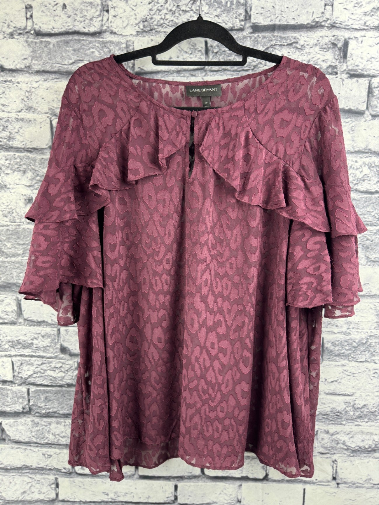 Lane Bryant Sheer Cheetah Print Blouse