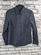 J. Crew Cherry Button Up Blouse