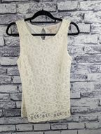 Banana Republic Ivory Lace Tank Top