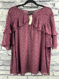 Lane Bryant Sheer Cheetah Print Blouse
