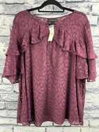 Lane Bryant Sheer Cheetah Print Blouse