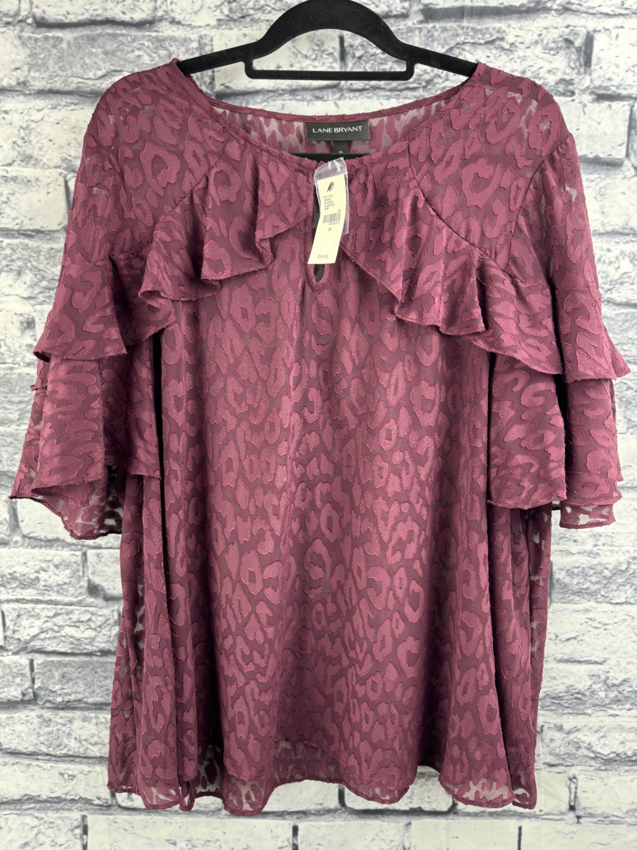 Lane Bryant Sheer Cheetah Print Blouse