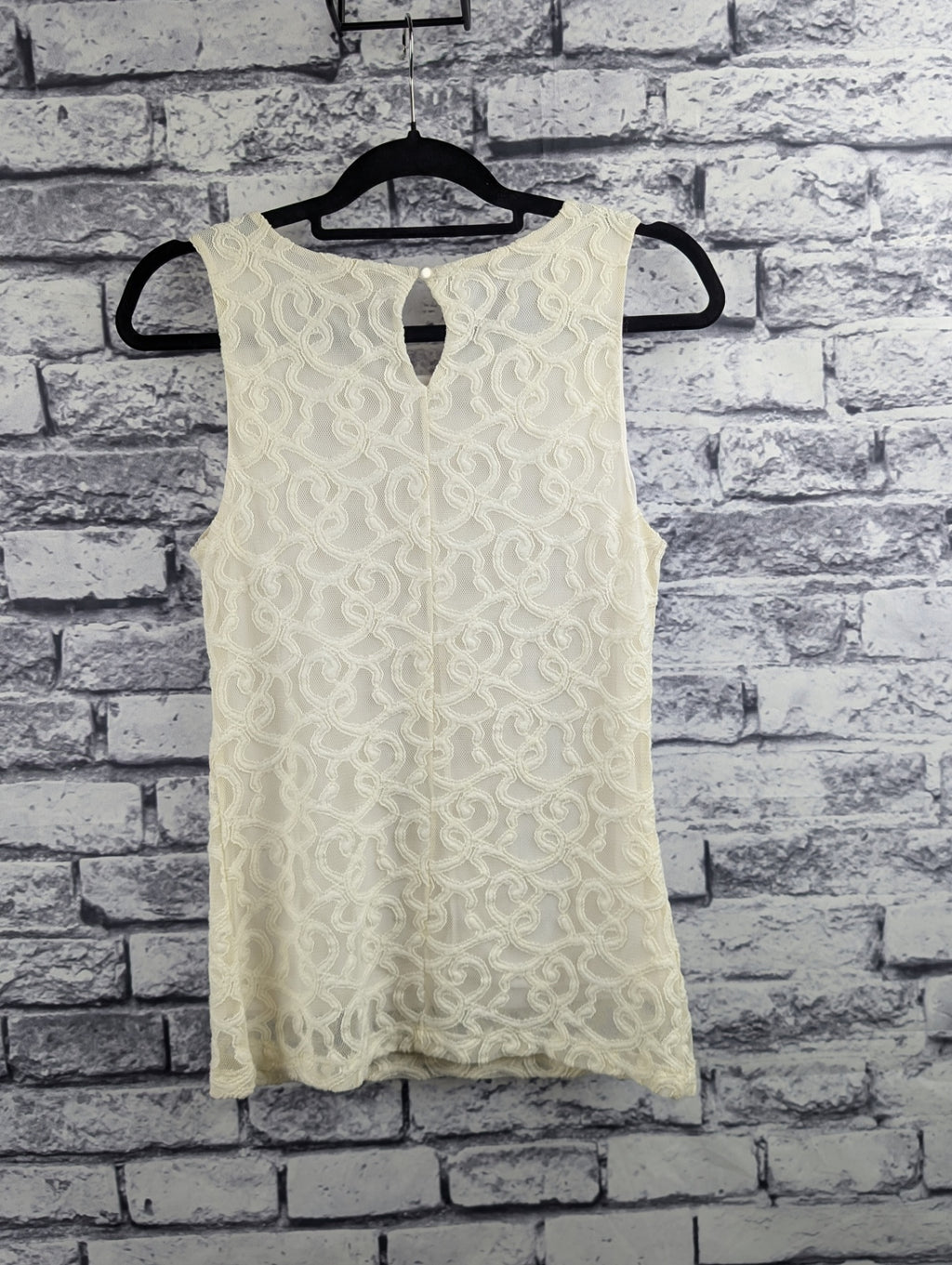 Banana Republic Ivory Lace Tank Top