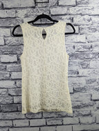 Banana Republic Ivory Lace Tank Top