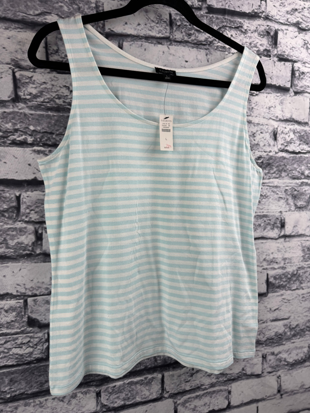 Talbot's Striped Scoop-Neck Tank