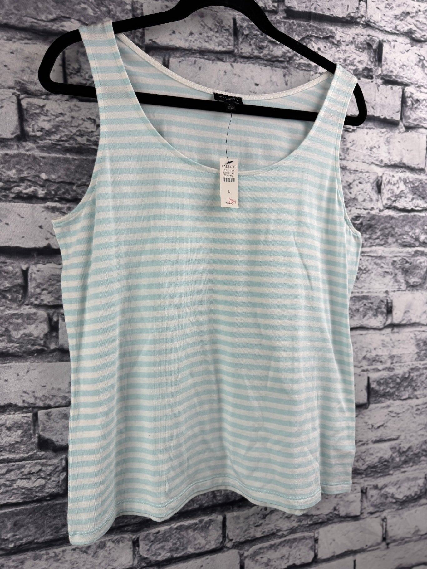 Talbot's Striped Scoop-Neck Tank