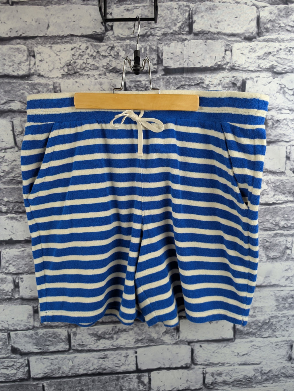 Talbots Blue Striped Terry Cloth Shorts