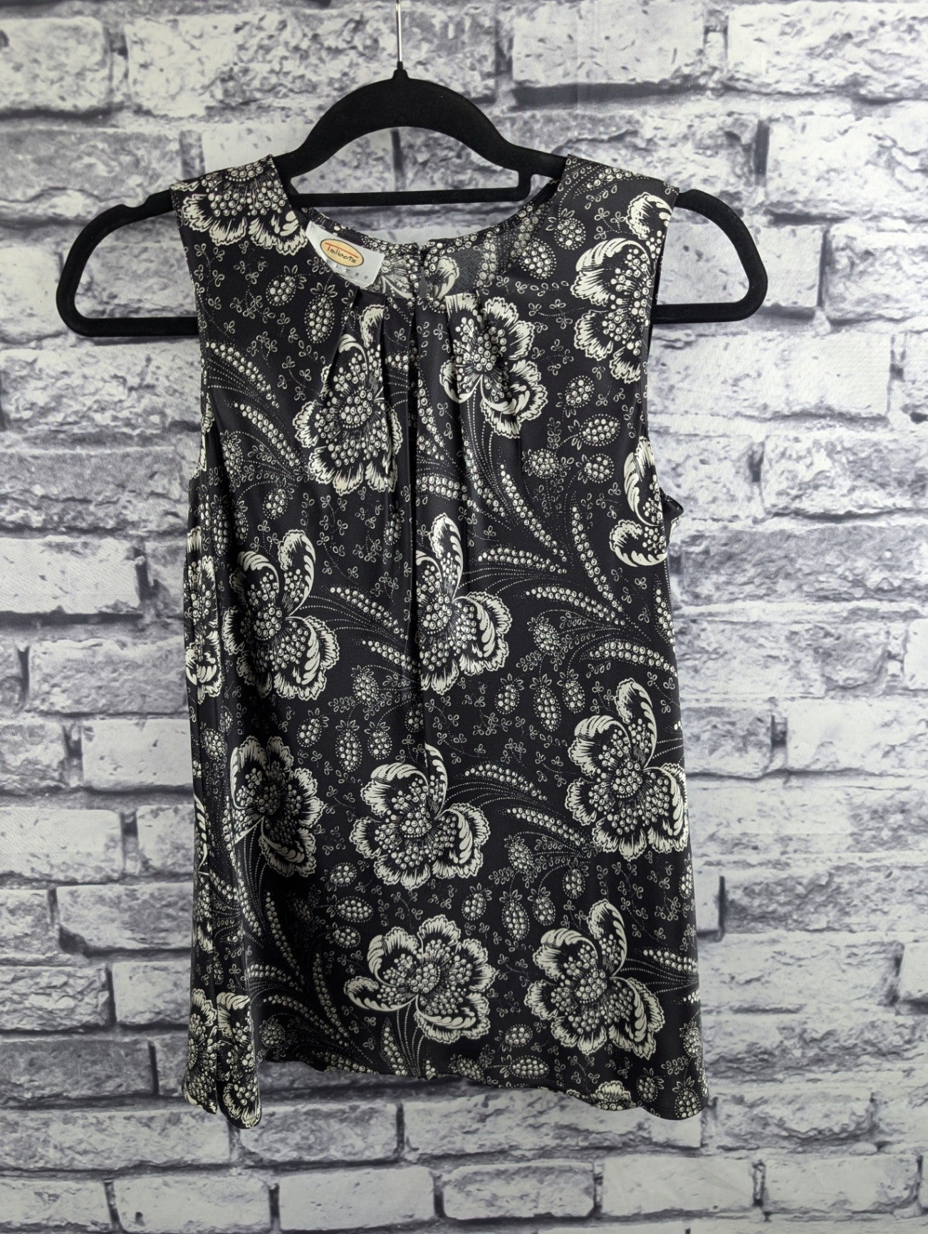 Talbot's Silk Floral Sleeveless Blouse
