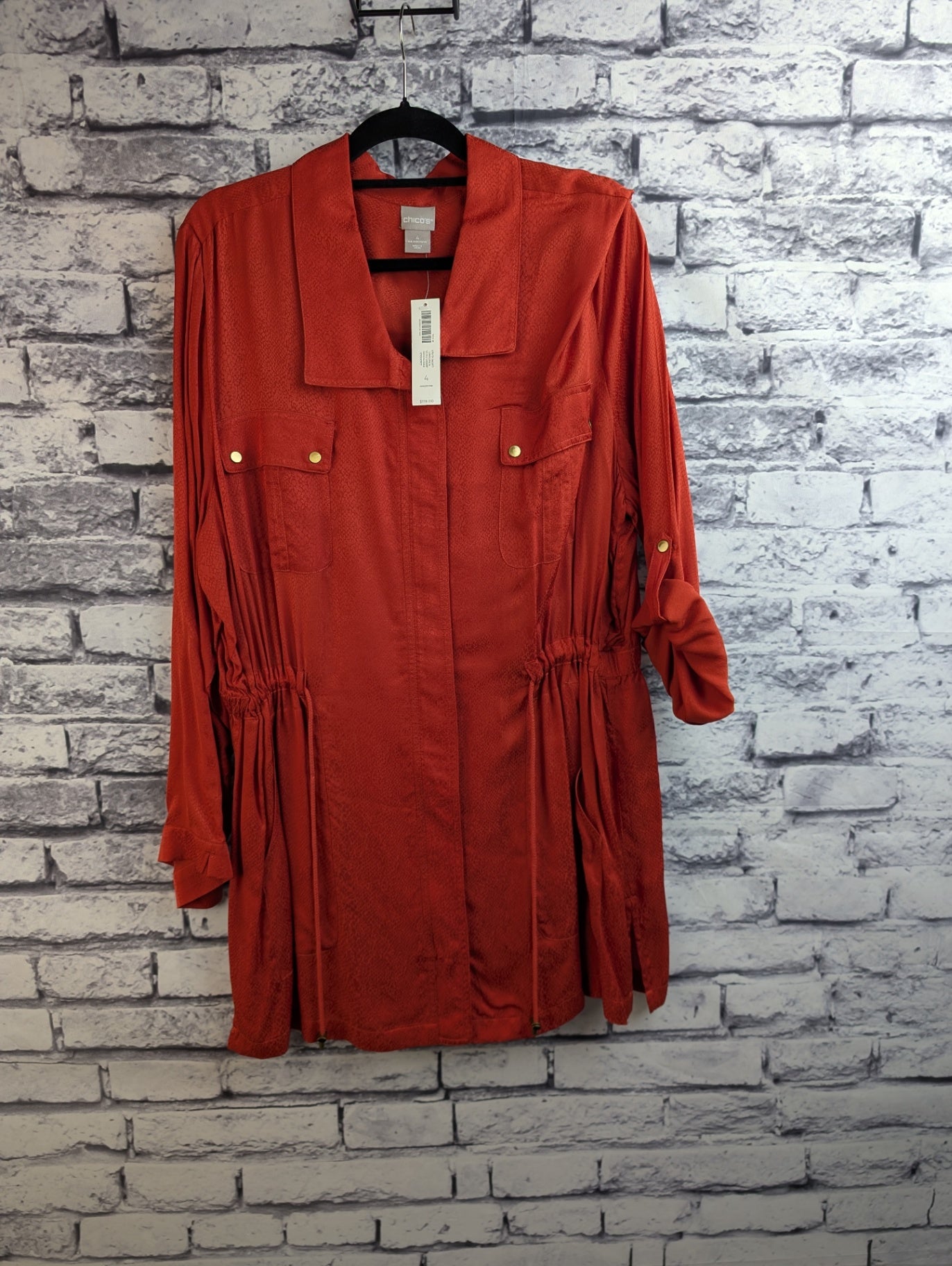 Chico's Orange Snakeskin Tunic