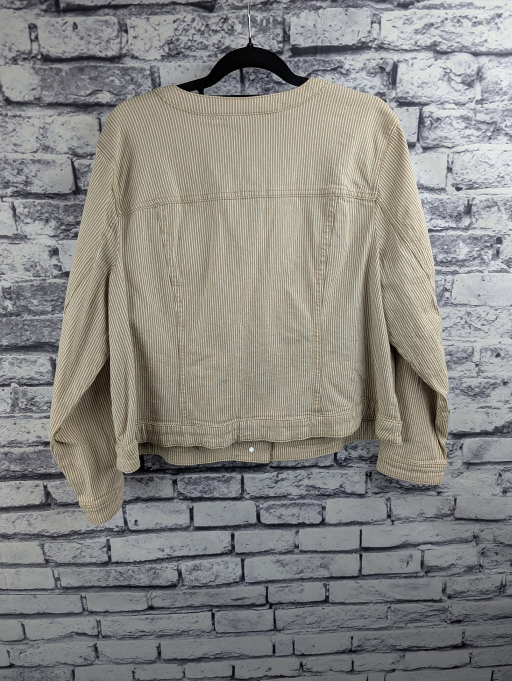 cj banks Tan Striped Jacket
