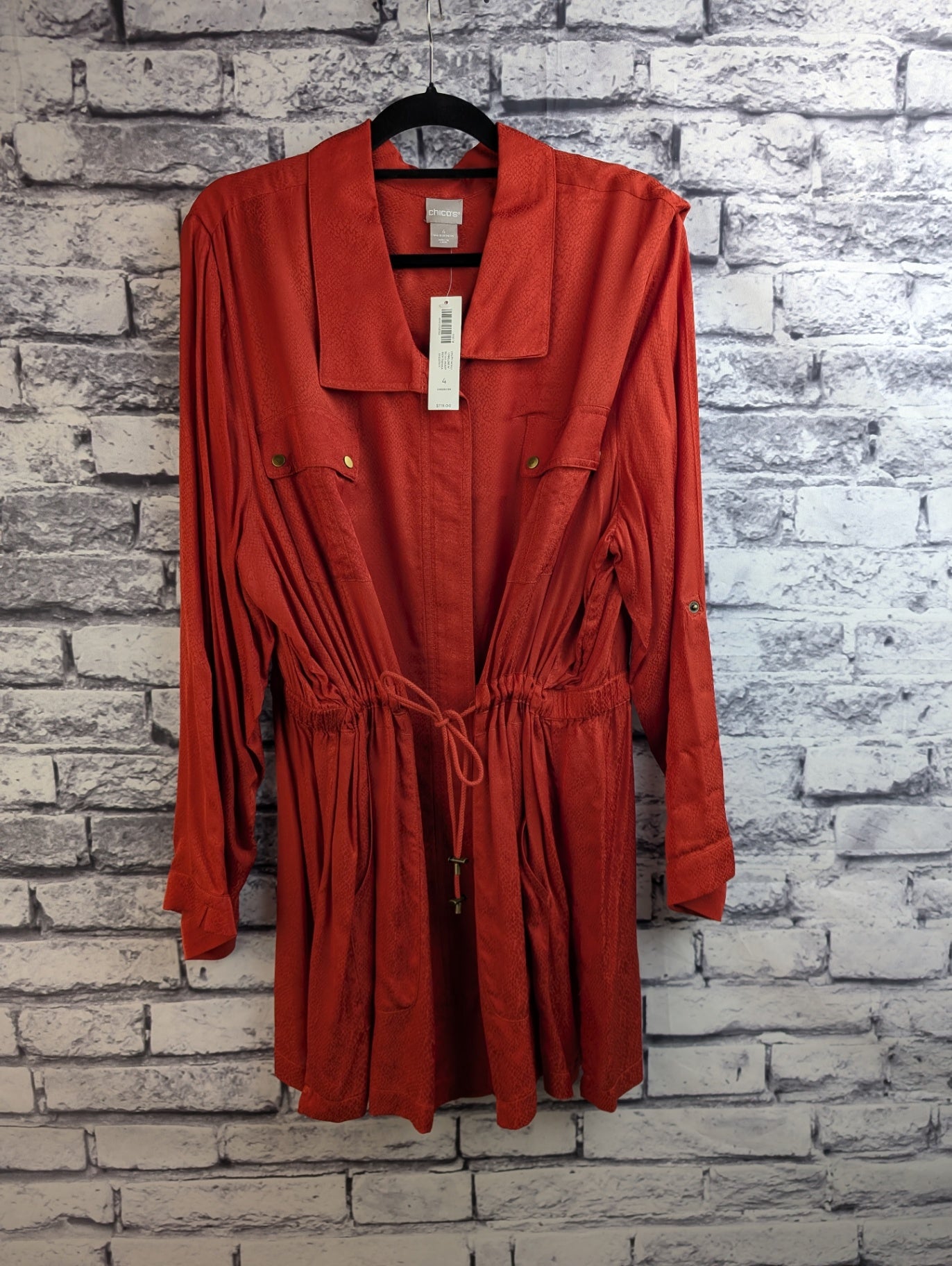 Chico's Orange Snakeskin Tunic
