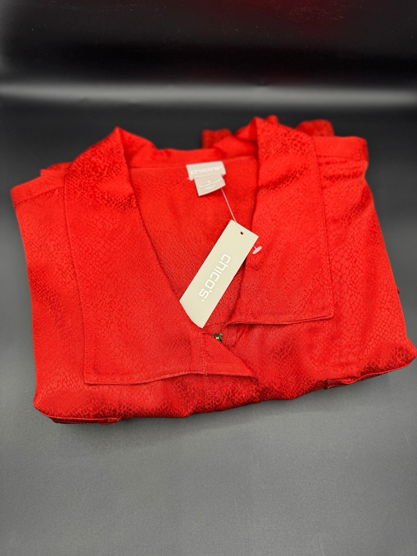 Chico's Orange Snakeskin Tunic