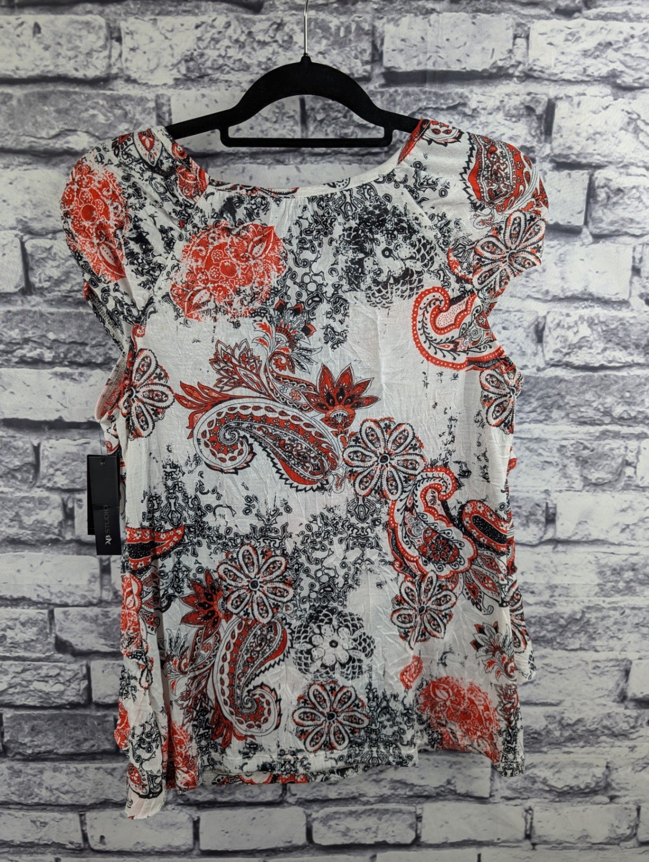 AB Studio Layered Paisley Print Shirt