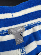 Talbots Blue Striped Terry Cloth Shorts