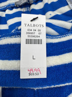 Talbots Blue Striped Terry Cloth Shorts