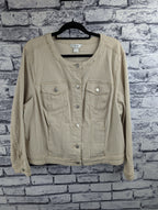 cj banks Tan Striped Jacket