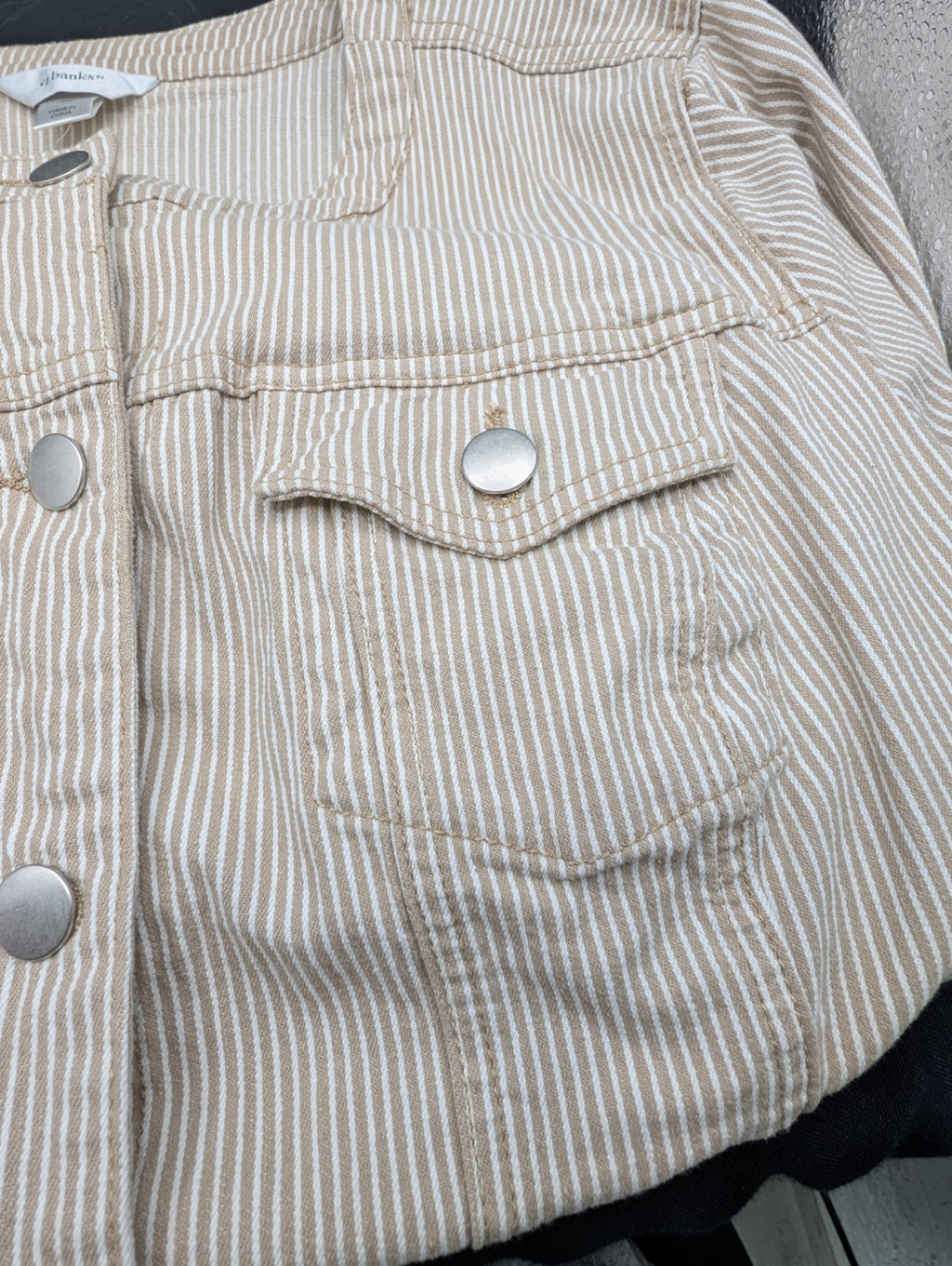 cj banks Tan Striped Jacket