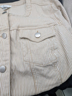 cj banks Tan Striped Jacket