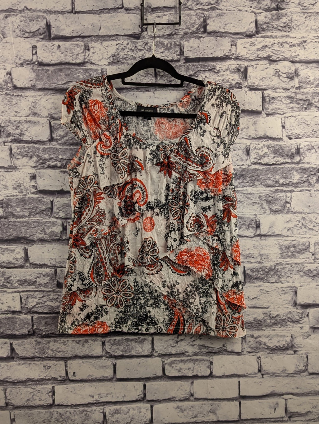 AB Studio Layered Paisley Print Shirt